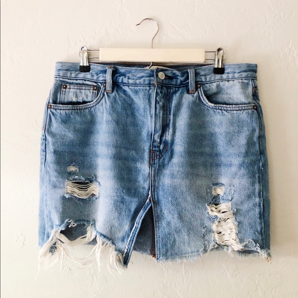free people denim skirt✨